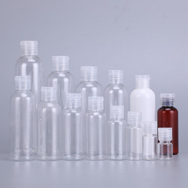 모든유통 원터치캡 플라스틱 샘플공병(투명 갈색) 5ml ~ 250ml, 200ml, 1개, 투명