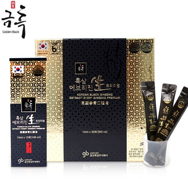 금흑 흑삼 에브리진생 프리미엄 농축액 스틱 (10ml x 30포), 1개, 300ml