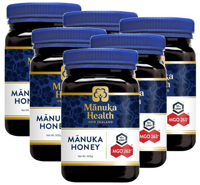 마누카헬스 뉴질랜드 마누카꿀 MGO263 Manuka Health Manuka Honey, 500g, 6개