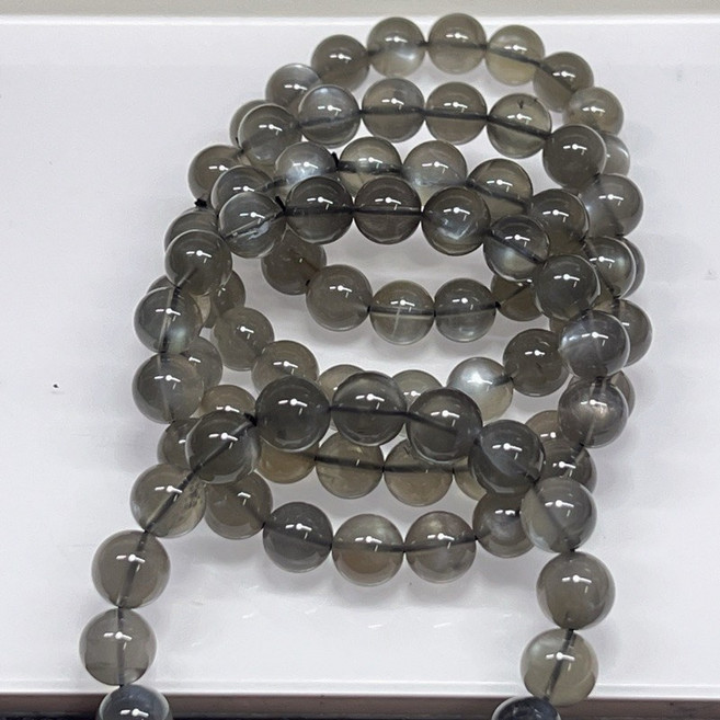 收藏級斯里蘭卡月光石手串 11mm 黑月光石