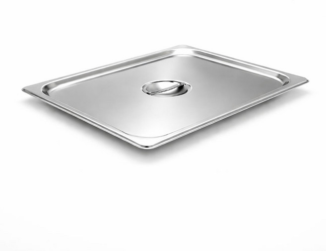 강화 스테인리스 사각 업소용 주방 냉장고 반찬 스텐밧드 견고한 바트 용기, 1개, 밧드뚜껑 1/2