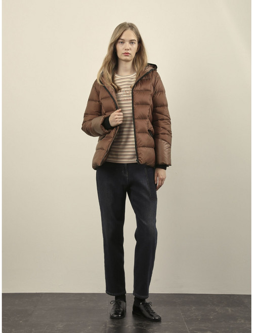 올리비아로렌 여성용 레터링 테이프 다운 점퍼 VVCKD4W9371