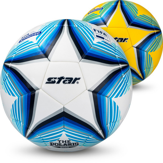스타 축구공 더 폴라리스 2000H 5호 열 본딩 접착구, 화이트FIFA, 1개