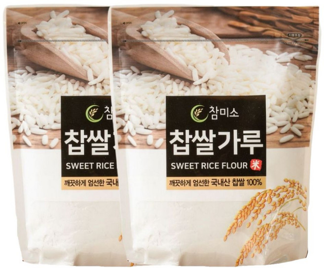 참미소 국산 건식 찹쌀가루 100% 국내산 김장재료 이유식 호박죽 버터떡 만들기 재료, 1개, 1kg