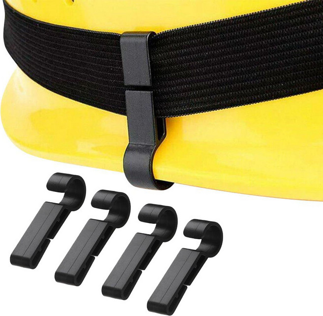 피츠코 안전모클립 보안경클립 헤드랜턴클립 블랙, 20개