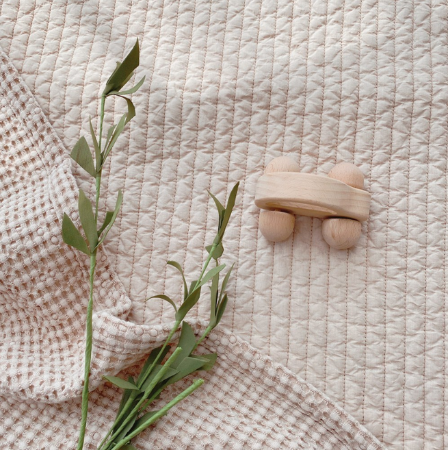 마롤로뜨 100수 순면 누빔 아기 이불 신생아 유아 침대 패드 이불 요, 누빔 패드 이불 - 베이지