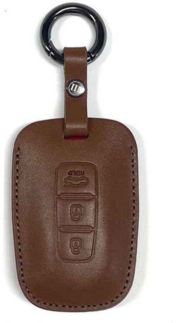 아이루스 가죽 스마트 키케이스 자동차 차키케이스 키홀더 현대 기아 제네시스, H-1, 브라운