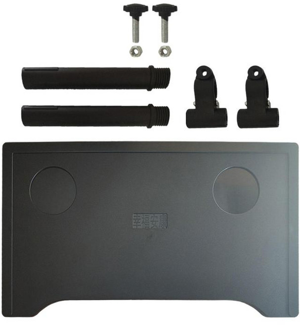 ZCD 휠체어 트레이 이동식 휠체어 식탁 식사용 독서 휴식용, 검은색, PP, 1개