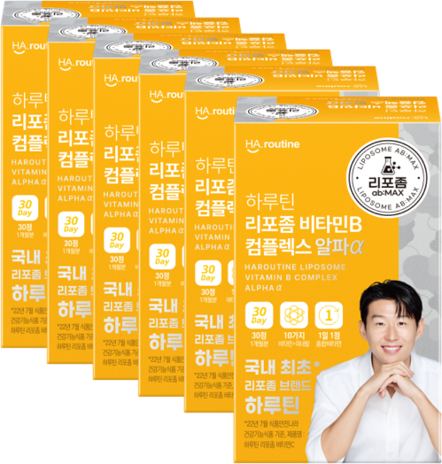 [하루틴] 리포좀 비타민B 컴플렉스 알파 6박스, 6개, 30정