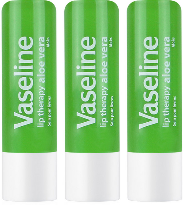 _ 바세린 립케어 알로에베라 4.8g 3개 립밤