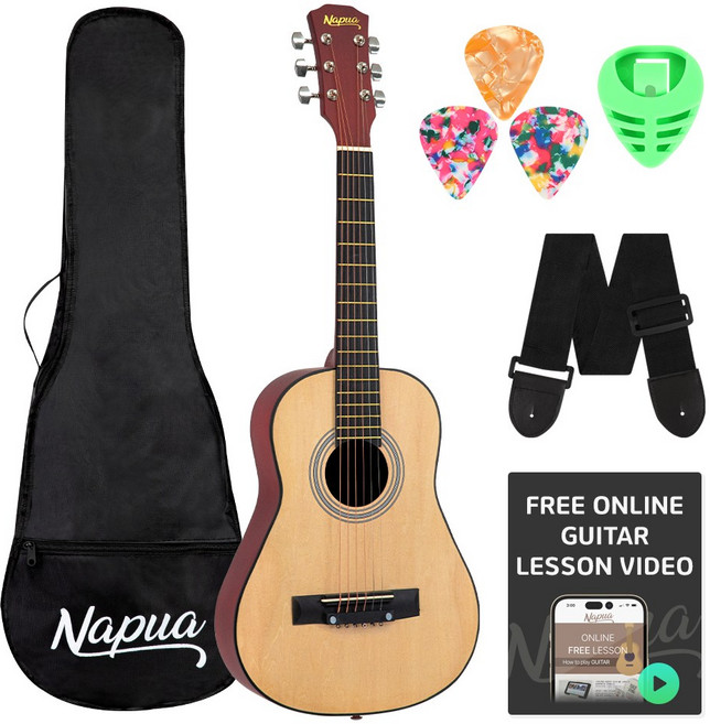 나푸아 NGL22 어린이 입문용 통기타 입문 초등학생 연습용 여성용 미니기타 독학, NGL22 N, 1개