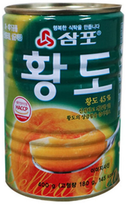 삼포 황도슬라이스 400g 24개 1박스 맛있는 황도