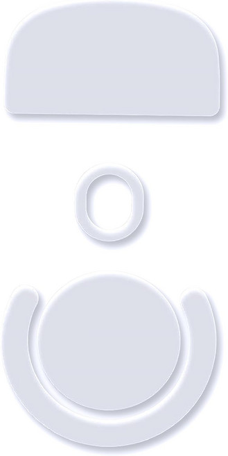 PWNAGE 스무스글라이드 PTFE 원형 교체용 마우스 스케이트 발 G Pro X 슈퍼라이트 GPX 매우 부드럽고 내구성이 뛰어나며 3M 게이밍 화이트