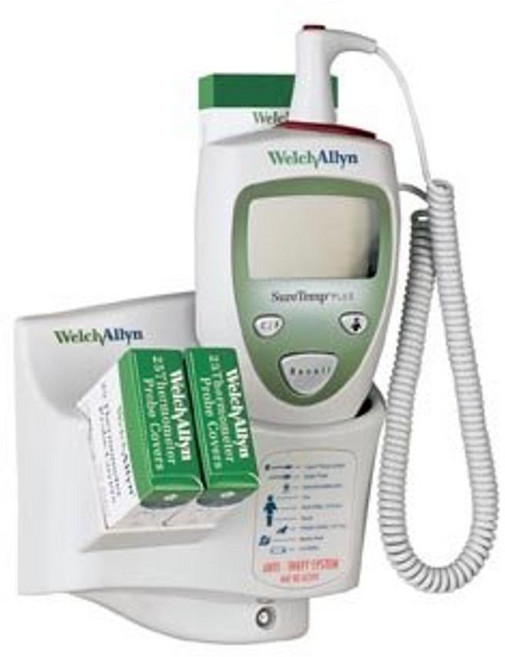 Welch Allyn 01690-300 SureTemp Plus 690 전자 온도계 벽 마운트 2.7m 코드 및 프로브 웰 포함 구강 탐지기