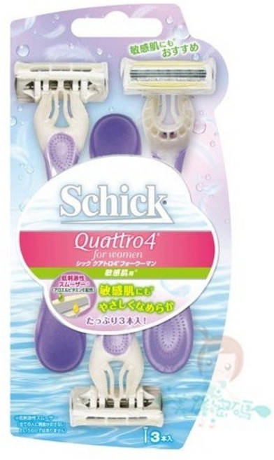 Schick 舒適牌 多款供選, 1個, 舒柔輕便刀敏感肌用3入