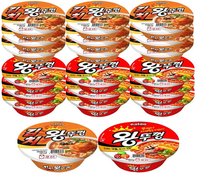 팔도 왕뚜껑 컵라면 큰컵, 1세트, 110g