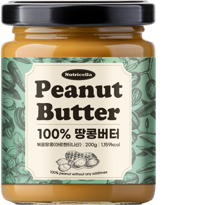 뉴트리셀라 무첨가 100% 리얼 땅콩버터, 1개, 200g