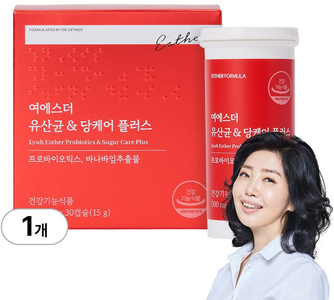 [본사직영] 여에스더 유산균 & 당케어 플러스 바나바잎 추출물, 30정, 1개
