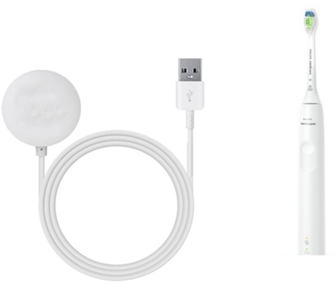 와이케이몰 필립스 소닉케어 3100 시리즈 HX3671 (HX 367W1) 호환용 충전 케이블 USB 타입 충전기, 1개, 1개