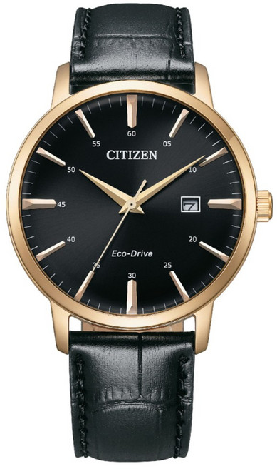 CITIZEN 星辰 GENTS 光動能 日系簡約紳士腕錶 皮錶帶40mm(BM7462-15E 防水50米)