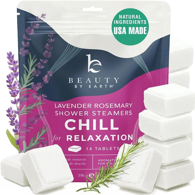 샤워 스티머 아로마테라피 - 천연 성분과 유칼립투스 오일로 만든 미국산 대형 여성 및 남성을 위한 릴랙세이션 스파 선물 독특한 셀프 케어 선물, L ender Rosemary, 7 Count Pa of 1, 1개 - 쿠팡