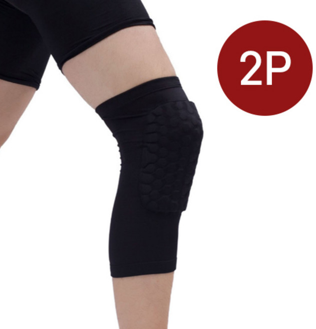 감성스터프 농구 벌집 쿠션 무릎보호대 축구 배구 무릎 보호 패드 2P, S × 블랙(숏)-2P