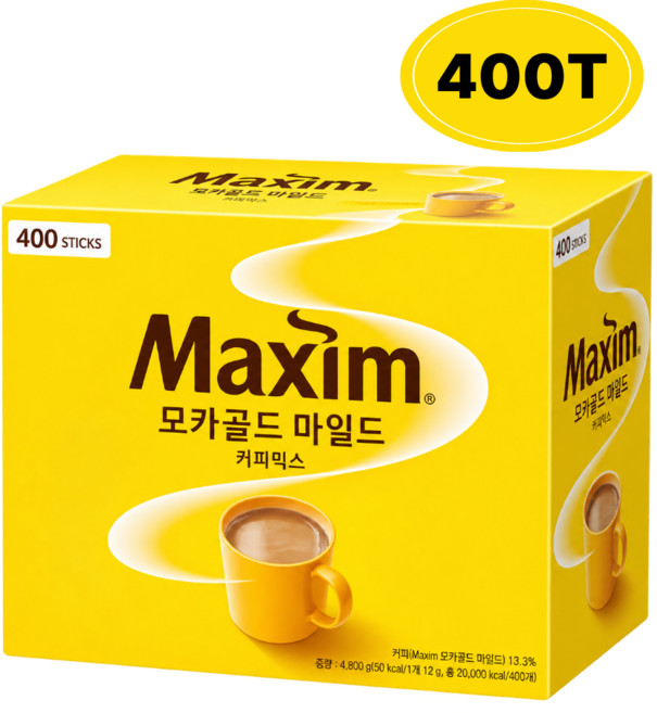 맥심 모카골드 마일드 커피믹스, 12g, 400개입, 1개