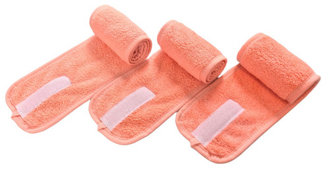 극세사 포그니 헤어밴드 (3매입) 세안밴드 세수 머리띠 부드러운 타입의 미용 헤어밴드, 살몬, 1개