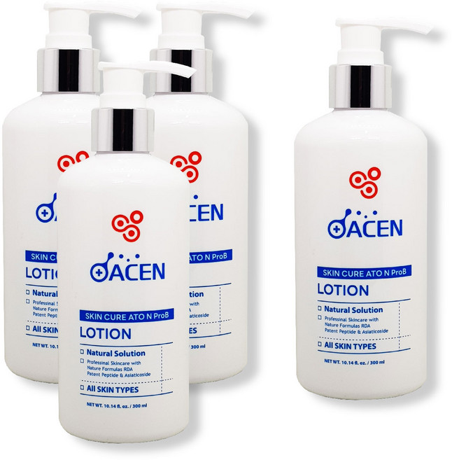 국가특허성분 오아센 달맞이유 단백질 바디 고보습 침독 아토 로션 모공케어 진정보습 트러블 민감성 아기 유아 청소년 성인 진정 300ml 3+1, 4개, 300g