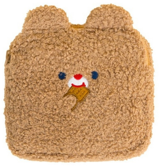 밀크조이 리틀데이지 귀여운 뽀글이 사각 다용도 파우치