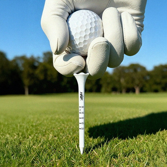 HNF ABS 플라스틱 골프티꽂이 높이조절 드라이버 골프핀 티홀더, 60개, 화이트