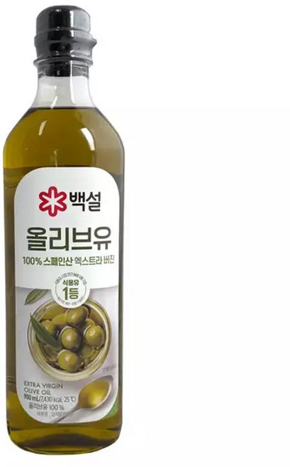 [JHQSQKPT52EP]백설 압착 올리브유 900ML, 1개