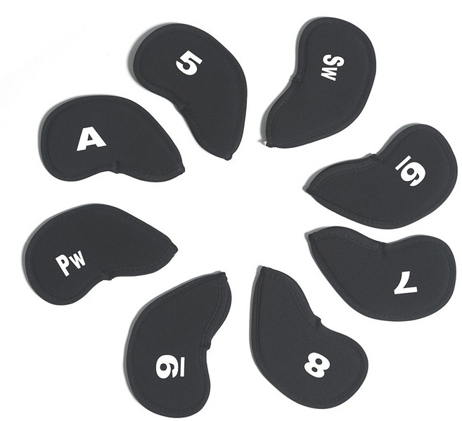 실속형 아이언 헤드커버 세트, 1세트, 블랙