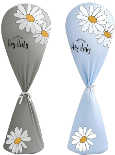 선풍기 온풍기 커버 가전제품 보관용 풀커버 스탠드 밴드형 2P, 블루+그레이