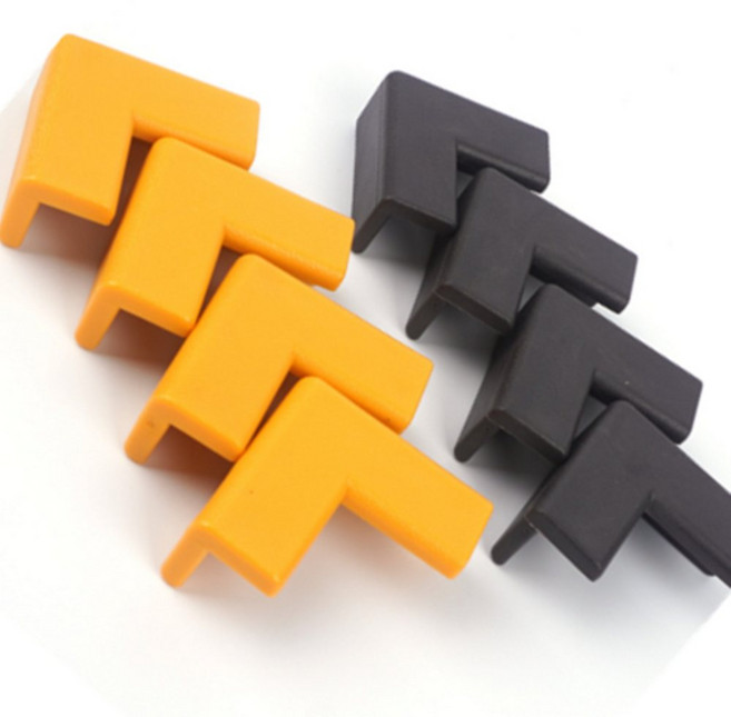 U&U 고무형코너보호대4p 모서리안전가드, 다크브라운