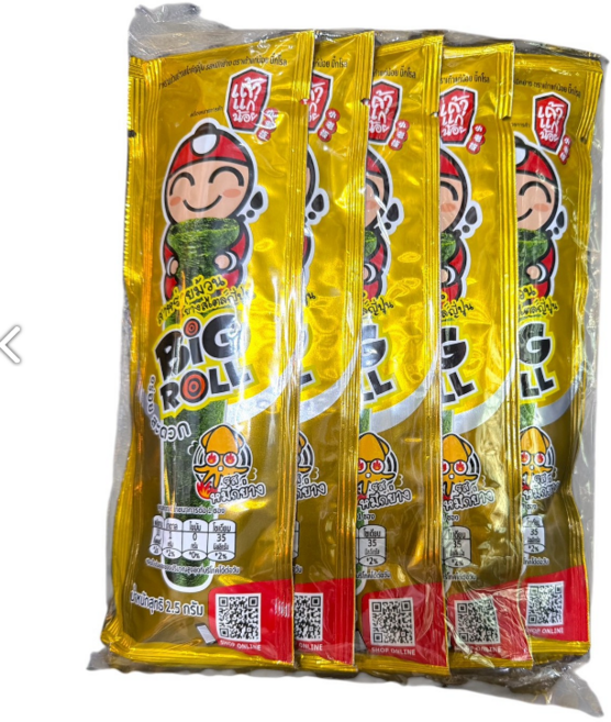 Tao Kae Noi Big Roll 海苔捲 烤魷魚風味, 12個