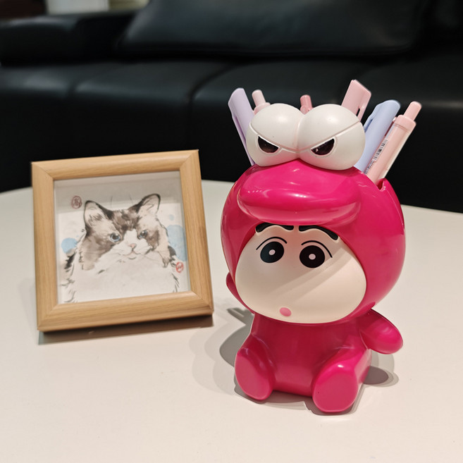 옐상 짱구 흰둥이 브러쉬 펜꽂이, 1개, 와니야마짱구