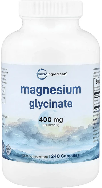 Micro Ingredients 마그네슘 글리시네이트 캡슐 240정(캡슐 1정당 133mg), MicroIngredients마그네슘글리시네이트캡슐24, 1개 - 쿠팡