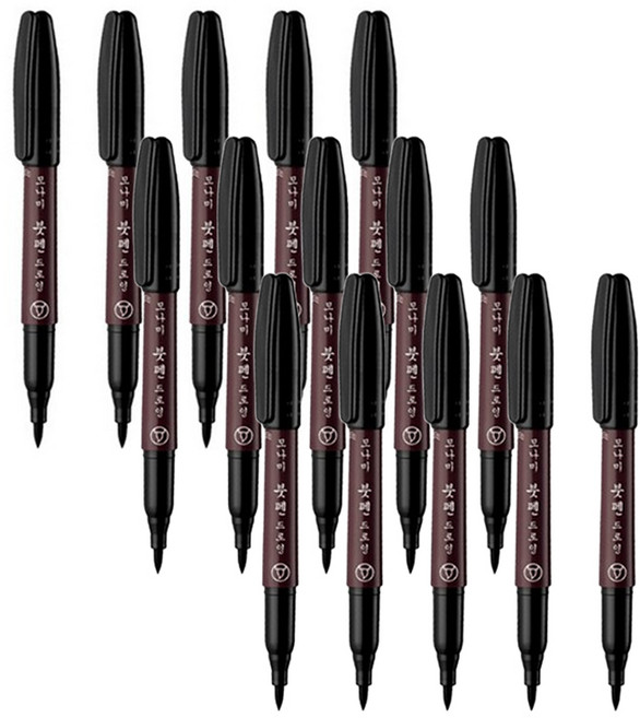 모나미 붓 펜 드로잉 수성마킹 캘리그라피, 20개