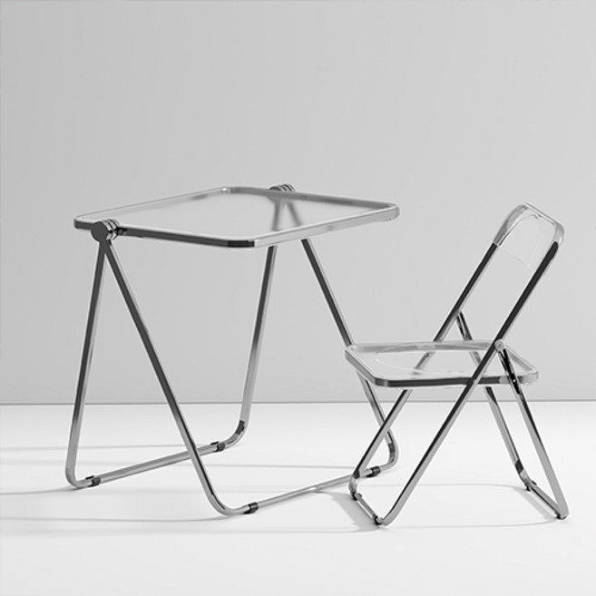 16피스 TZZ 인테리어 카페 접이식 책상 테이블, 투명
