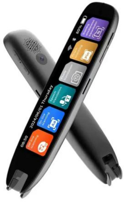 스마트 AI 번역기 스캔 보카펜 전자사전 통역기 언어 음성 동시 실시간 무선 S65 프로 비즈니스 해외 여행용 번역 142 와이파이, 1) Black