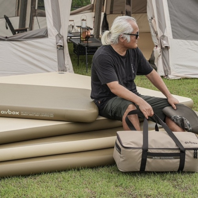 에어로네스트 베이직라인 10CM 에어매트(7가지 사이즈) - 에어박스, 카키,베이지