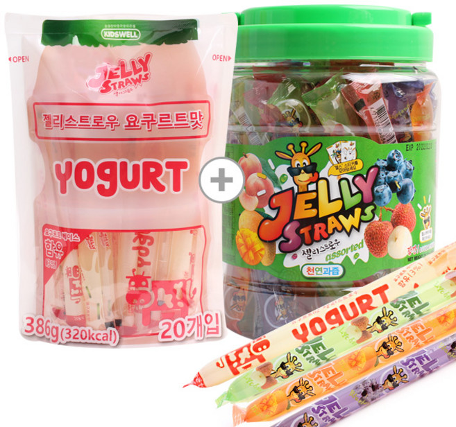 젤리스트로우 800g+요구르트맛386g(20개입), 1세트, 386g