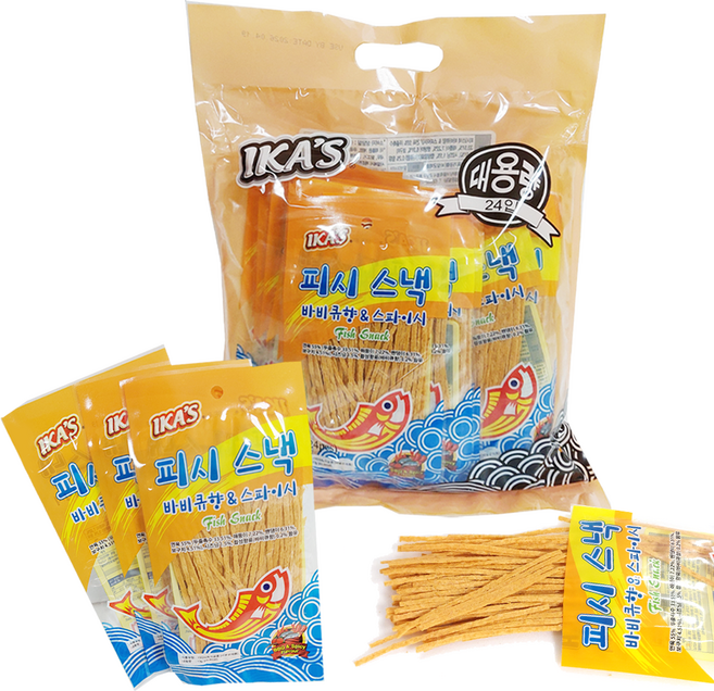 피시 스넥 바비큐향 앤 스파이스맛, 312g, 3개