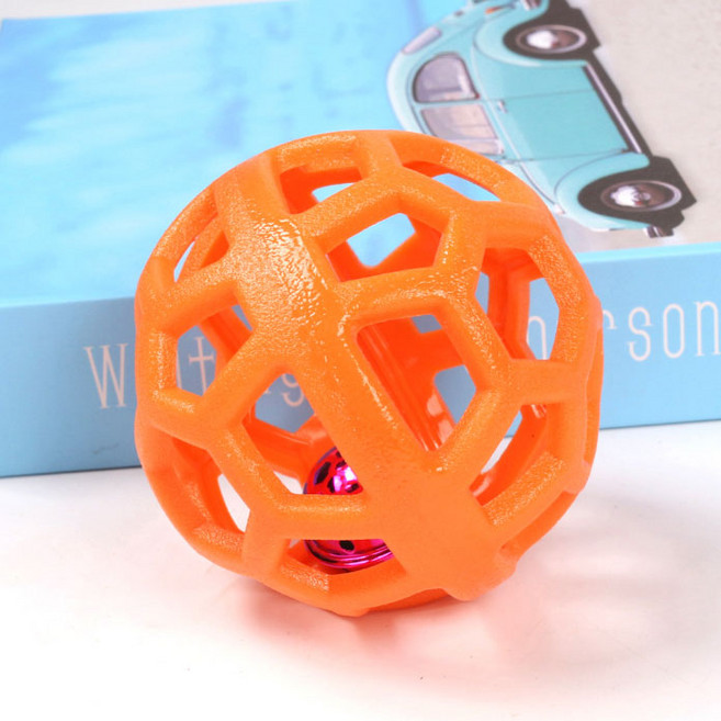 마더라이크 애완동물 장난감 방울공 볼 반려동물 애견공, 1개, 오렌지