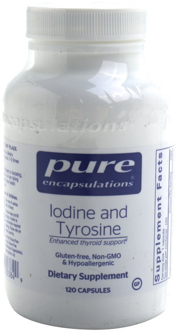 Pure Encapsulations 碘酪胺酸無麩質膠囊, 120顆, 1罐