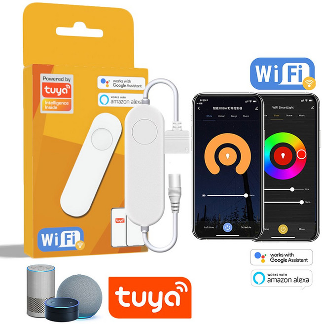 주소 지정 가능 컨트롤러 WIFI RG 조광기 WS2811 1603 스트립 용 Smartlife Alexa Assistant와 함께 작동, [09] RGBW Two Port, RGBW One Port, 04 RGBW Two Port