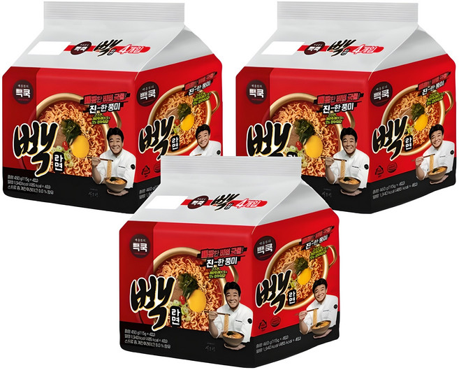 빽쿡 빽라면 115g, 12개