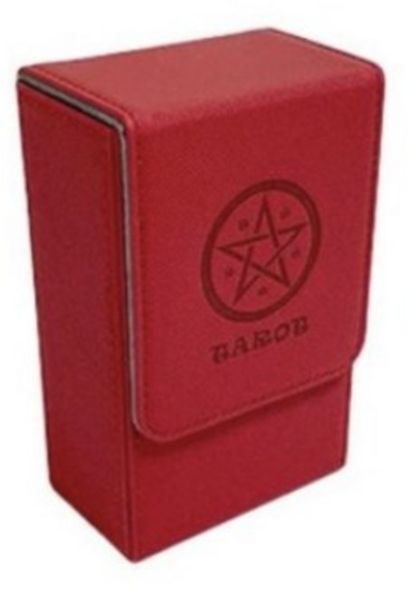 타로 카드 보관 상자 케이스 가죽, 레드, 1개