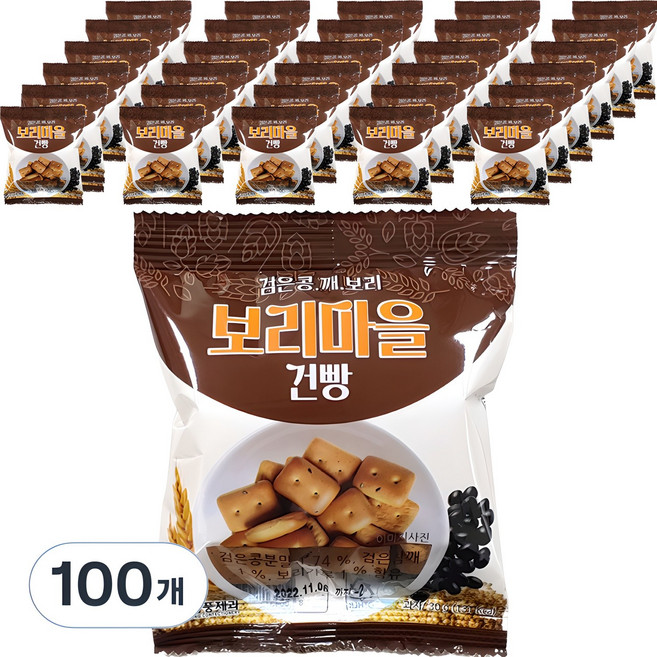 금풍제과 검은콩깨 보리건빵, 30g, 100개